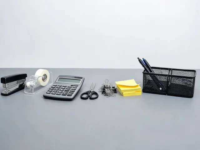 Desk accessories assortment
